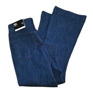 INC Pull On Women's Blue Flare High-Rise Jeans Size 12 NWT
